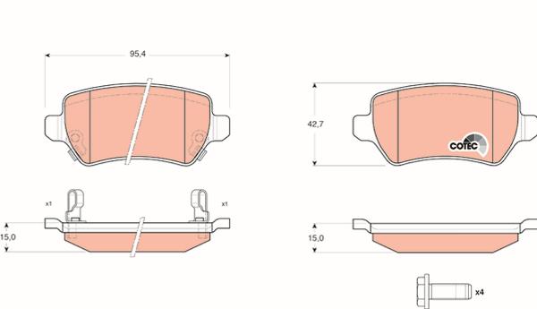 TRW GDB1515 - Set placute frana,frana disc aaoparts.ro