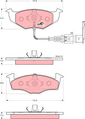 TRW GDB1586 - Set placute frana,frana disc aaoparts.ro