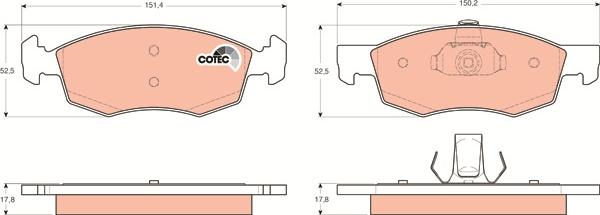 TRW GDB1588 - Set placute frana,frana disc aaoparts.ro