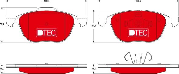 TRW GDB1583DTE - Set placute frana,frana disc aaoparts.ro