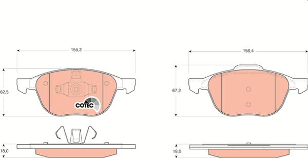TRW GDB1583 - Set placute frana,frana disc aaoparts.ro
