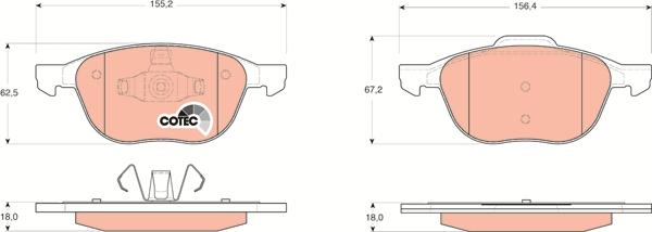 TRW GDB1583 - Set placute frana,frana disc aaoparts.ro