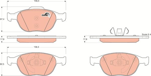 TRW GDB1532 - Set placute frana,frana disc aaoparts.ro