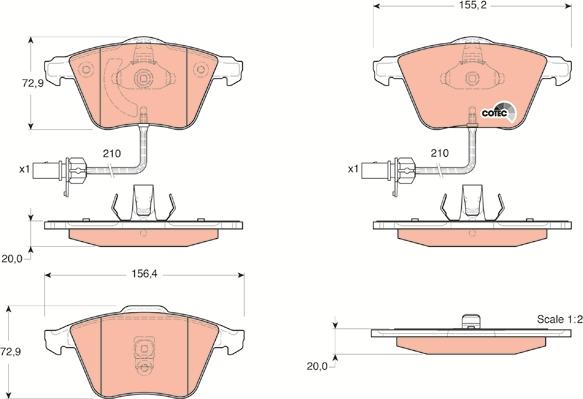 TRW GDB1528 - Set placute frana,frana disc aaoparts.ro