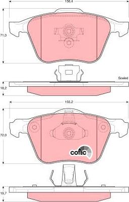 TRW GDB1576 - Set placute frana,frana disc aaoparts.ro