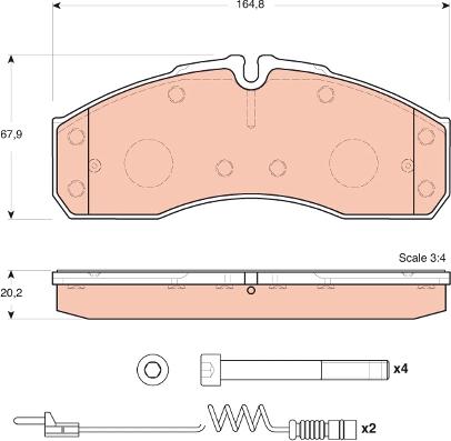 TRW GDB1694 - Set placute frana,frana disc aaoparts.ro