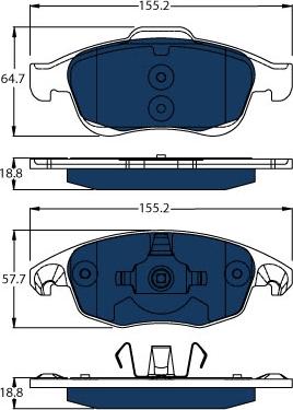 TRW GDB1690BTE - Set placute frana,frana disc aaoparts.ro