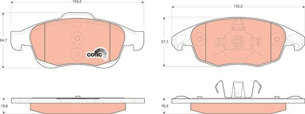 TRW GDB1690 - Set placute frana,frana disc aaoparts.ro