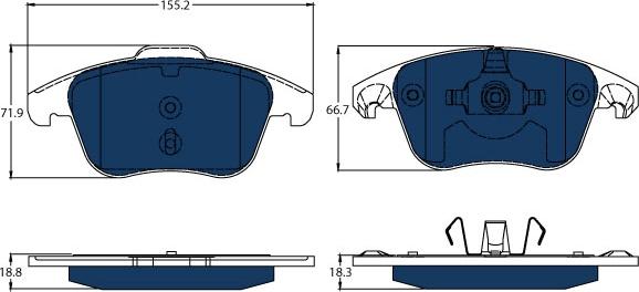 TRW GDB1691BTE - Set placute frana,frana disc aaoparts.ro