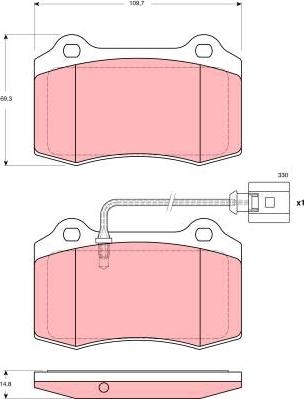 TRW GDB1644 - Set placute frana,frana disc aaoparts.ro