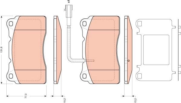 TRW GDB1645 - Set placute frana,frana disc aaoparts.ro