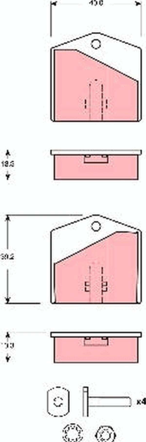 TRW GDB1640 - Set placute de frana,frana de parcare cu disc aaoparts.ro