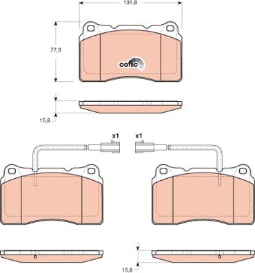 TRW GDB1648 - Set placute frana,frana disc aaoparts.ro