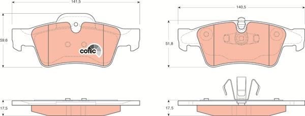 TRW GDB1643 - Set placute frana,frana disc aaoparts.ro