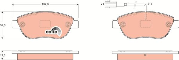 TRW GDB1655 - Set placute frana,frana disc aaoparts.ro