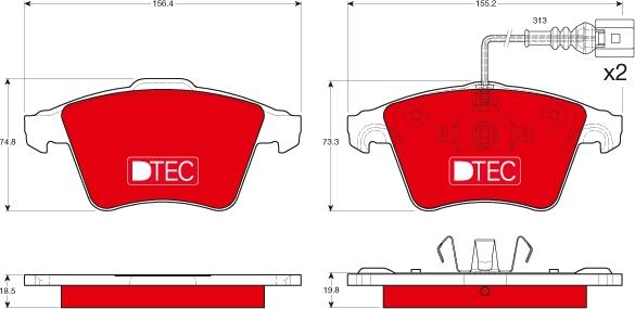 TRW GDB1651DTE - Set placute frana,frana disc aaoparts.ro