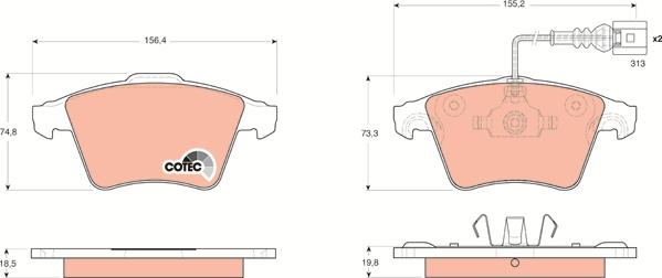 TRW GDB1651 - Set placute frana,frana disc aaoparts.ro