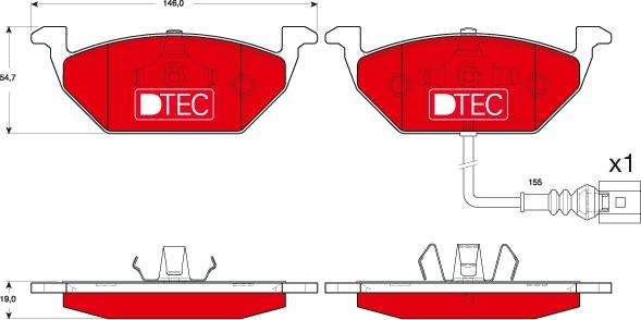 TRW GDB1658DTE - Set placute frana,frana disc aaoparts.ro