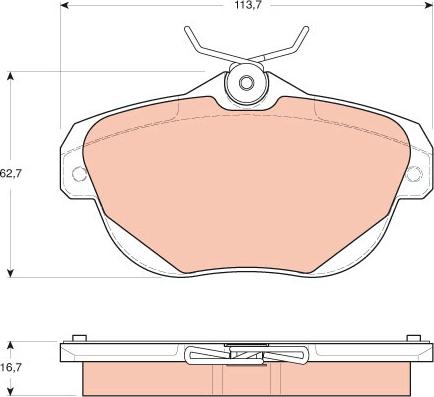 TRW GDB1664 - Set placute frana,frana disc aaoparts.ro