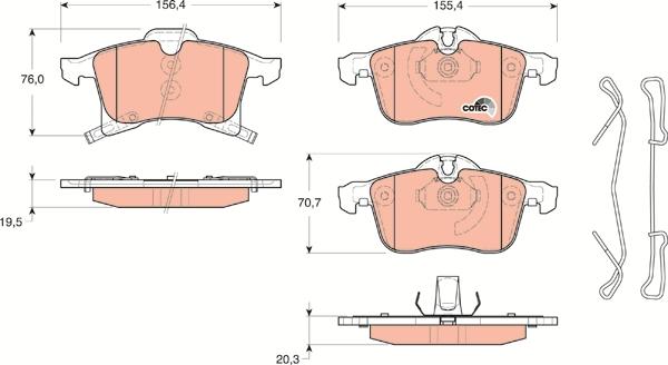 TRW GDB1668 - Set placute frana,frana disc aaoparts.ro