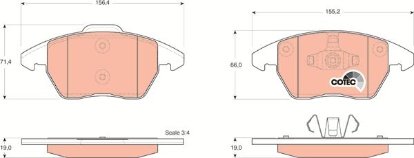 TRW GDB1605 - Set placute frana,frana disc aaoparts.ro