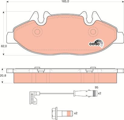 TRW GDB1600 - Set placute frana,frana disc aaoparts.ro