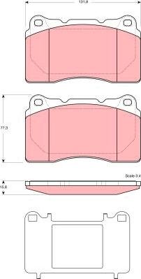 TRW GDB1608 - Set placute frana,frana disc aaoparts.ro