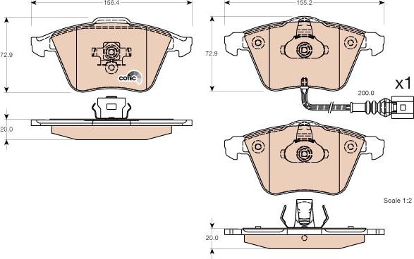 TRW GDB1616 - Set placute frana,frana disc aaoparts.ro