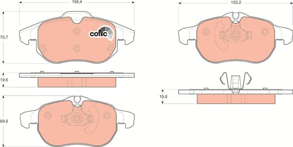 TRW GDB1613 - Set placute frana,frana disc aaoparts.ro