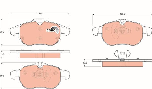TRW GDB1613 - Set placute frana,frana disc aaoparts.ro