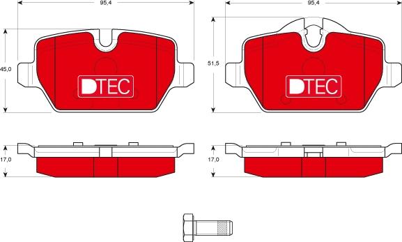 TRW GDB1612DTE - Set placute frana,frana disc aaoparts.ro