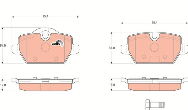 TRW GDB1612 - Set placute frana,frana disc aaoparts.ro