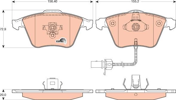 TRW GDB1617 - Set placute frana,frana disc aaoparts.ro