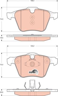 TRW GDB1684 - Set placute frana,frana disc aaoparts.ro