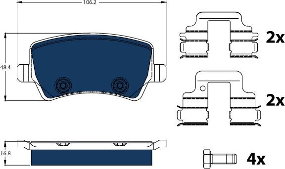 TRW GDB1685BTE - Set placute frana,frana disc aaoparts.ro