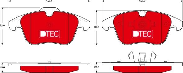 TRW GDB1683DTE - Set placute frana,frana disc aaoparts.ro