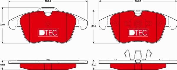 TRW GDB1683DTE - Set placute frana,frana disc aaoparts.ro