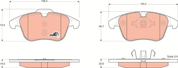 TRW GDB1683 - Set placute frana,frana disc aaoparts.ro