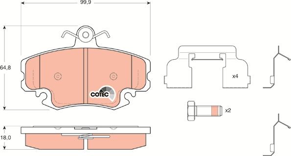 TRW GDB1634 - Set placute frana,frana disc aaoparts.ro