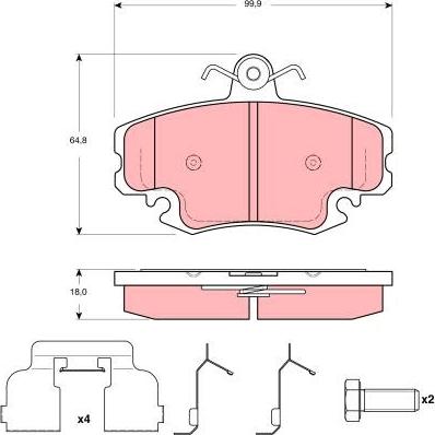 TRW GDB1635 - Set placute frana,frana disc aaoparts.ro