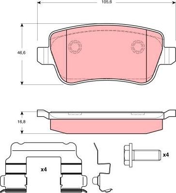 TRW GDB1638 - Set placute frana,frana disc aaoparts.ro