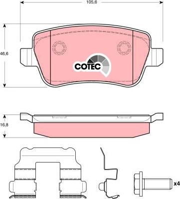 TRW GDB1637 - Set placute frana,frana disc aaoparts.ro