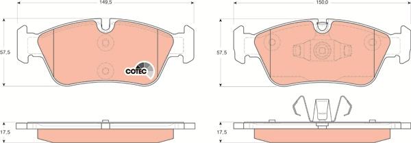 TRW GDB1625 - Set placute frana,frana disc aaoparts.ro