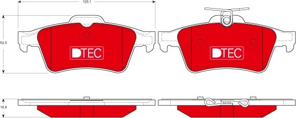 TRW GDB1621DTE - Set placute frana,frana disc aaoparts.ro