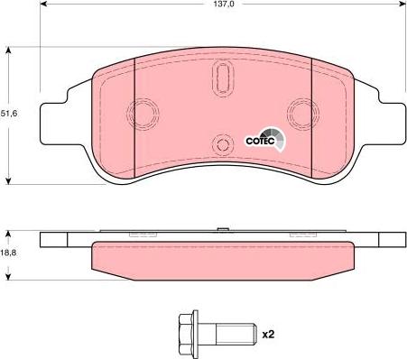 TRW GDB1623 - Set placute frana,frana disc aaoparts.ro