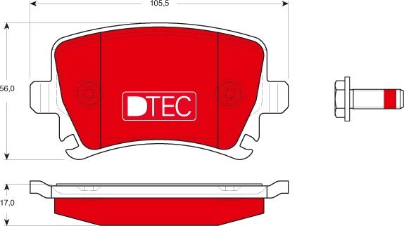 TRW GDB1622DTE - Set placute frana,frana disc aaoparts.ro