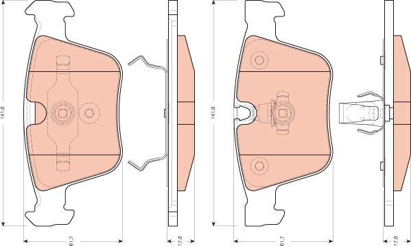 TRW GDB1675 - Set placute frana,frana disc aaoparts.ro