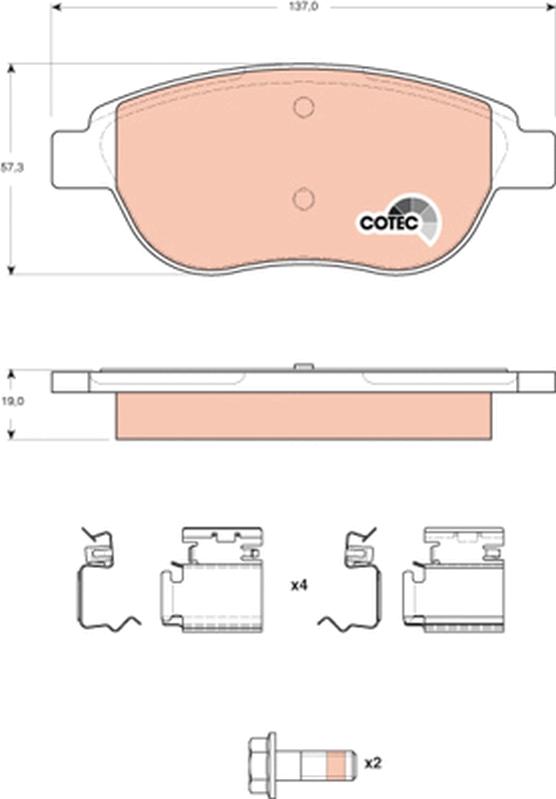 TRW GDB1676 - Set placute frana,frana disc aaoparts.ro