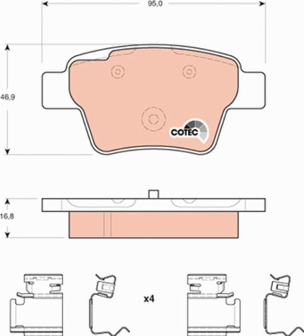 TRW GDB1678 - Set placute frana,frana disc aaoparts.ro