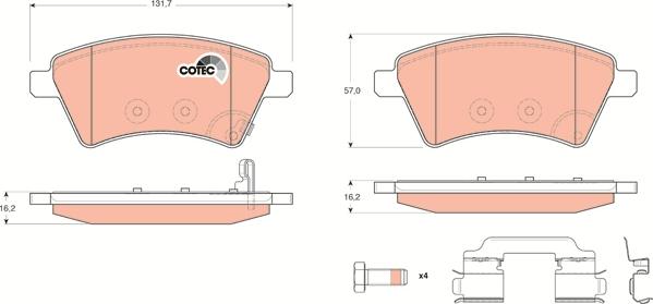 TRW GDB1673 - Set placute frana,frana disc aaoparts.ro